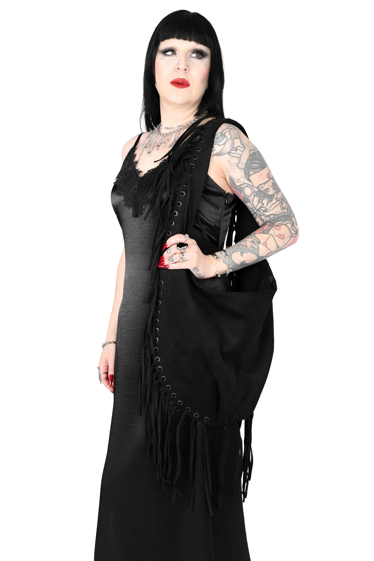 Foxblood Fringe Shoulder Bag