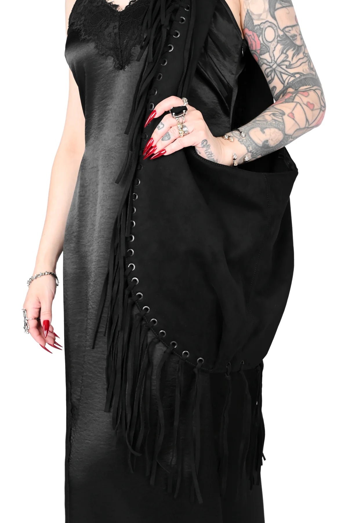 Foxblood Fringe Shoulder Bag