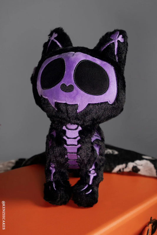 Skelekitty Plush Toy Purple Bones Limited Edition