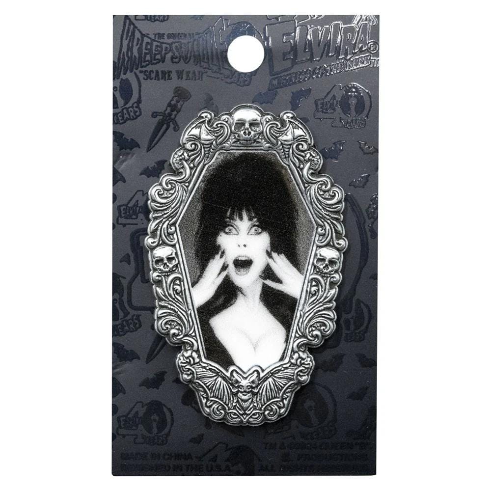 Elvira Hands Gothic Frame Enamel Pin