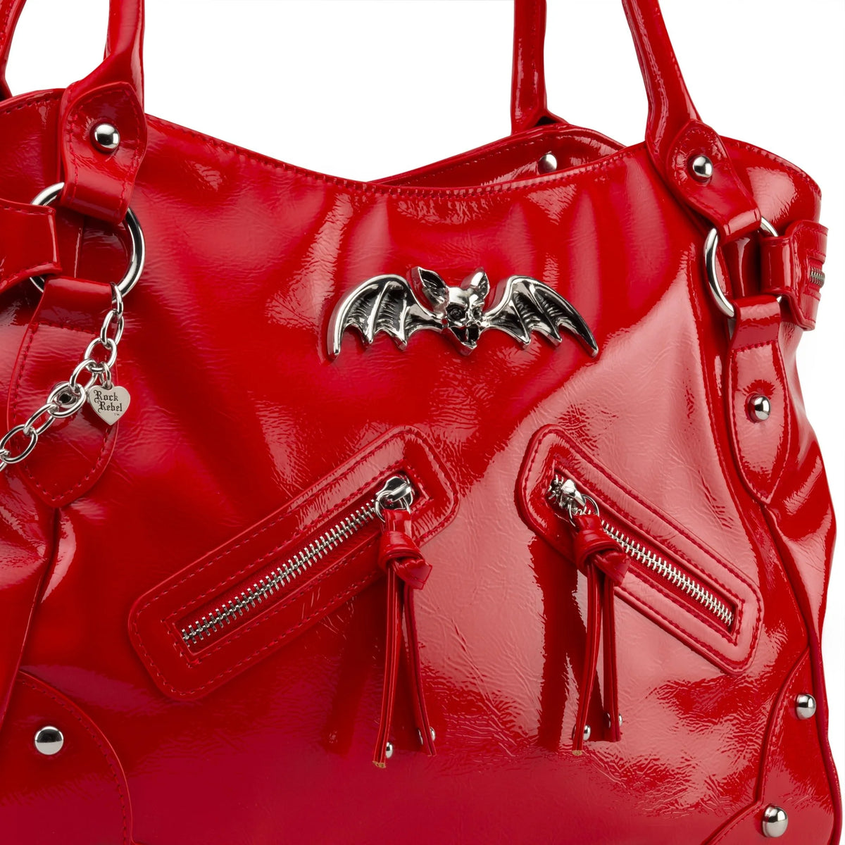 RockRebel Lilith Tote Bag in Red