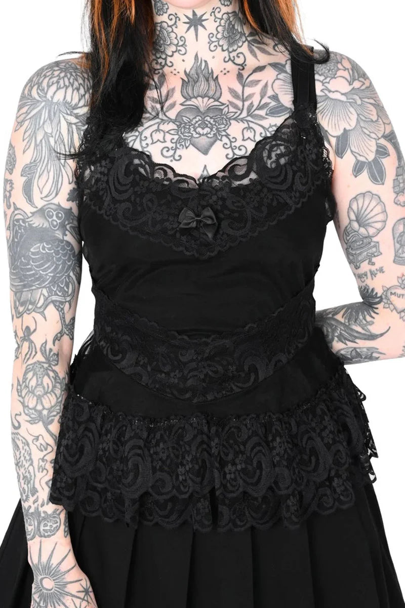 Foxblood Lily Lace Camisole