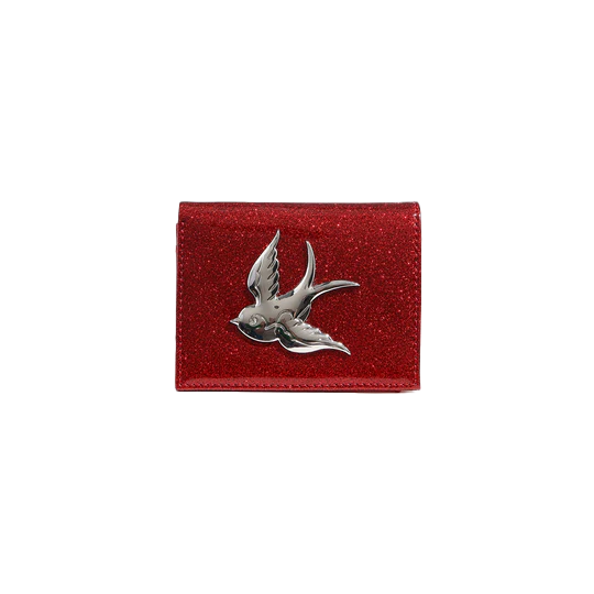 RED RUM SPARKLE LOVE BIRD MINI WALLET