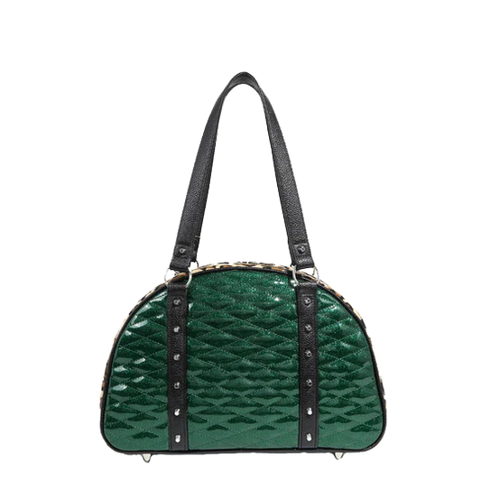 VENUS GREEN SPARKLE LOVE BIRD TOTE