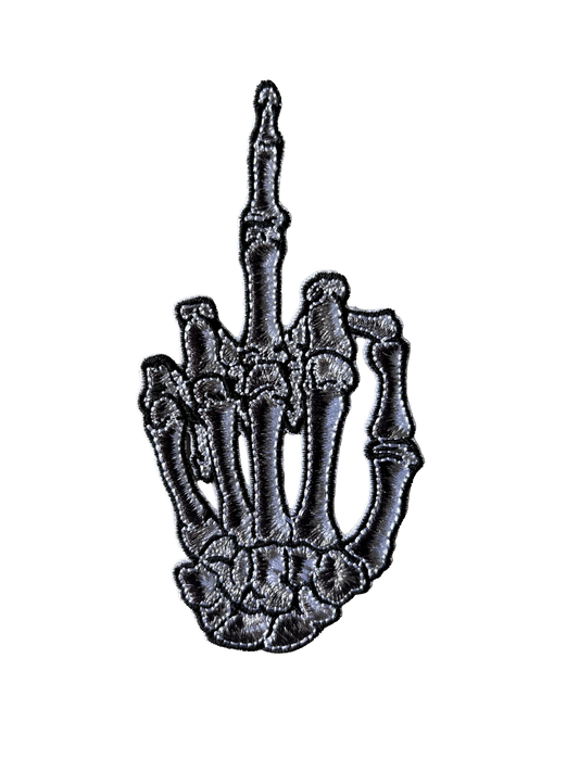 Skelli Hand Finger Bone Patch White