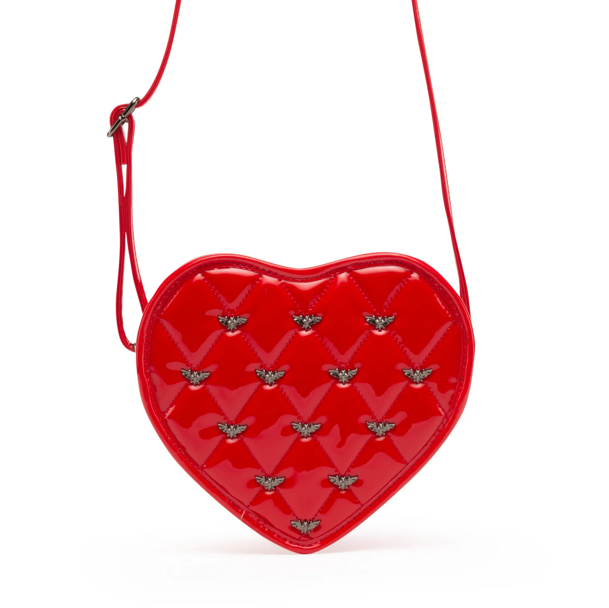 Rock Rebel Mina Bat Studed Crossbody Heart Vinyl