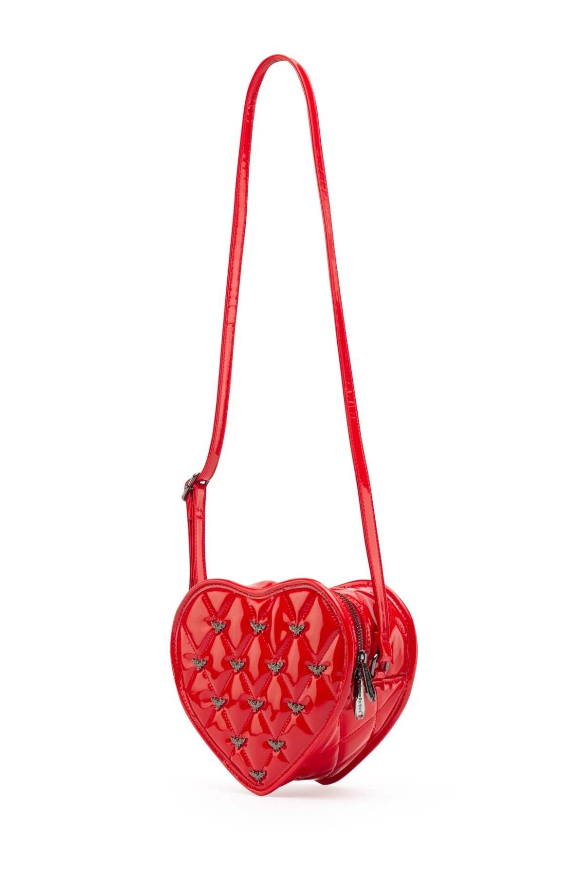 Rock Rebel Mina Bat Studed Crossbody Heart Vinyl