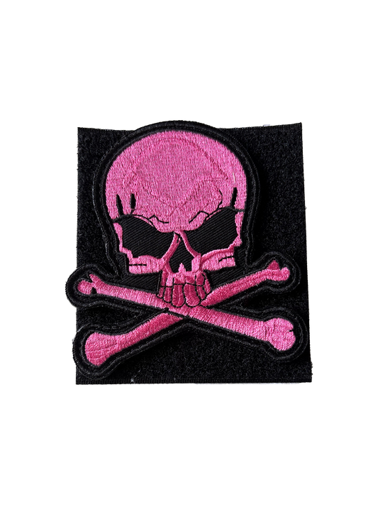 Pink Velcro Skull