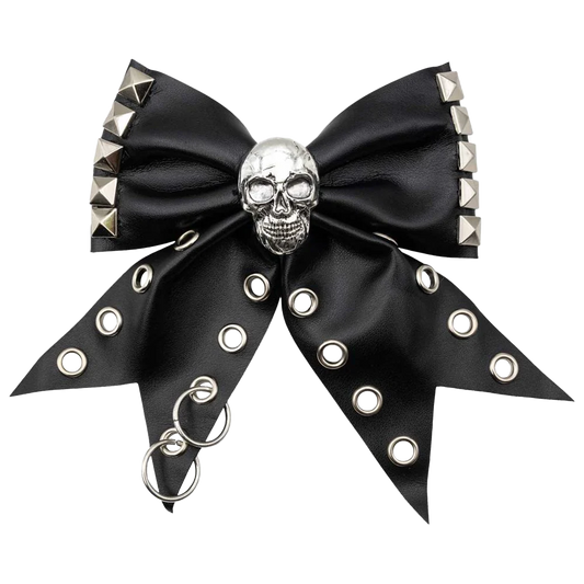 Skull Punk Stud Hair Bow