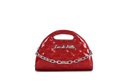 Red Rum Sparkle - Half Moon Tiny Tote