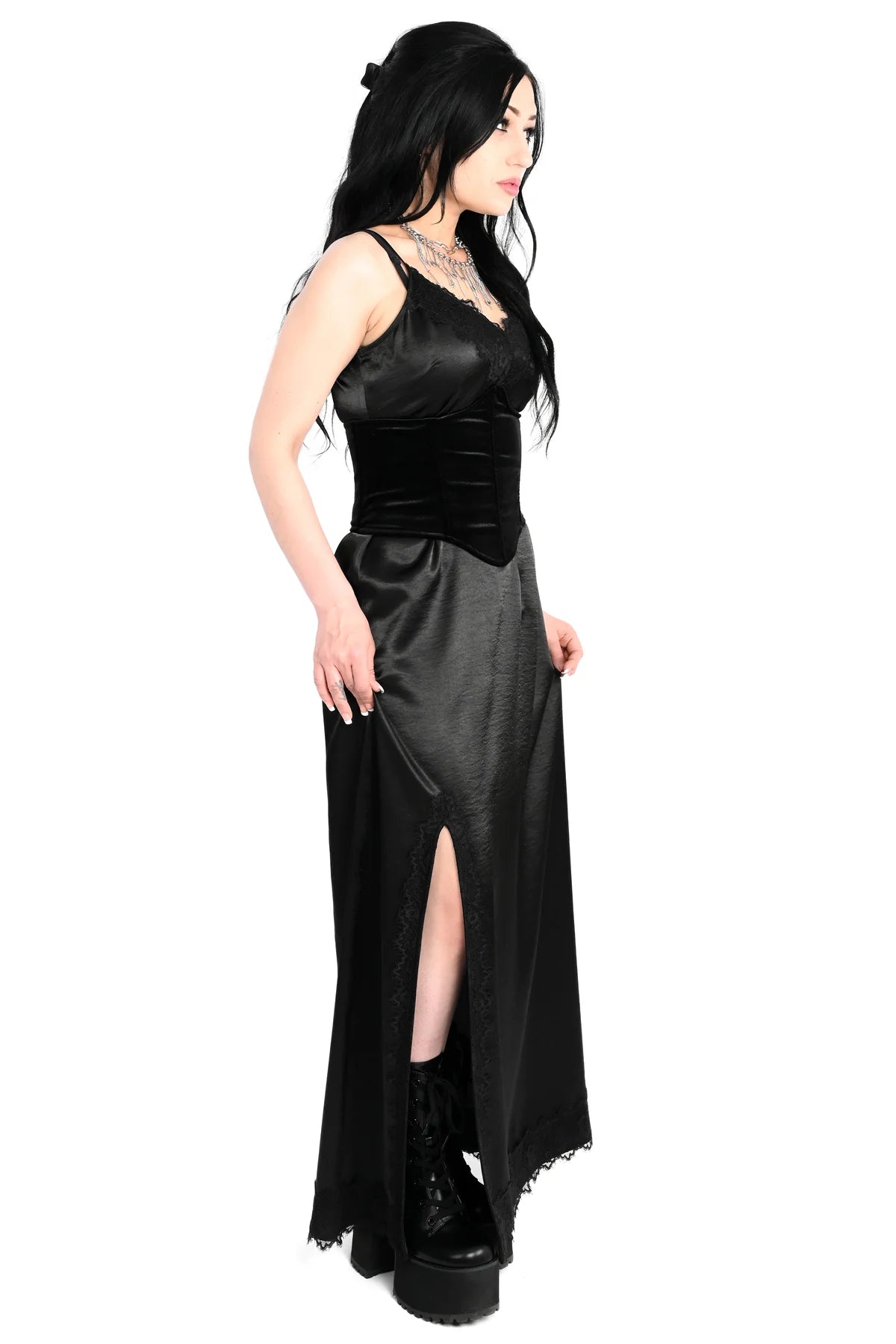 Foxblood Sasha Maxi Slip Dress