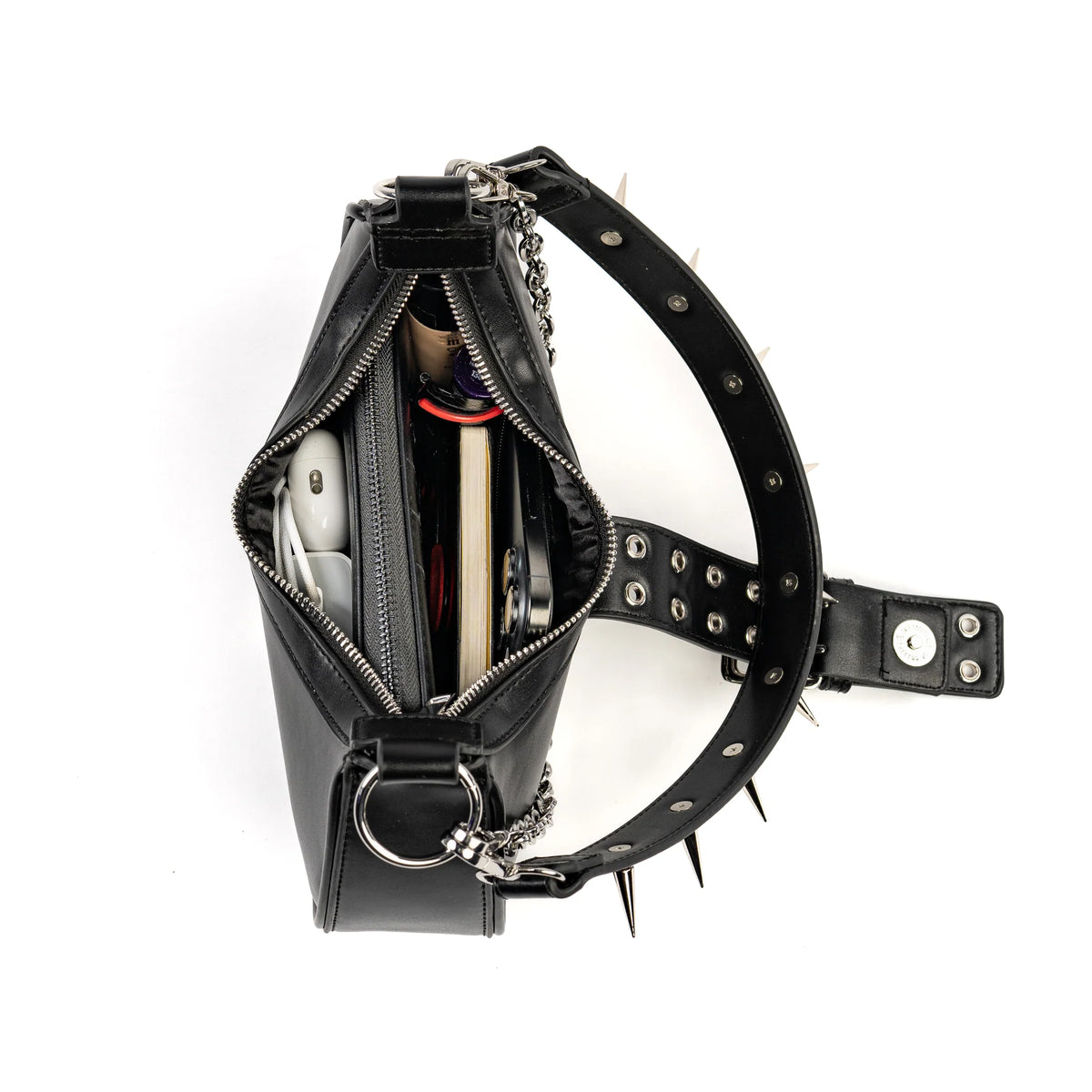 Wicked Misfit Chain and Spikes Handbag/Shoulder Bag