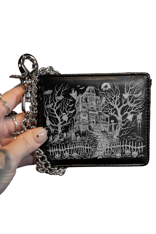 Haunted Mansion Bifold Wallet w/ Chain