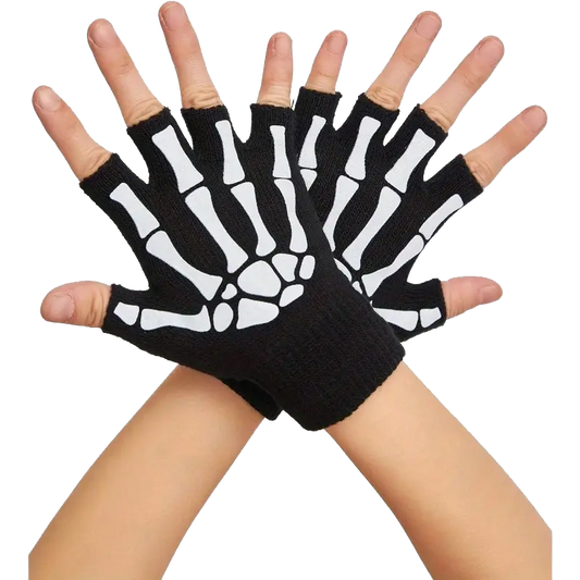 Skeleton Gloves Fingerless