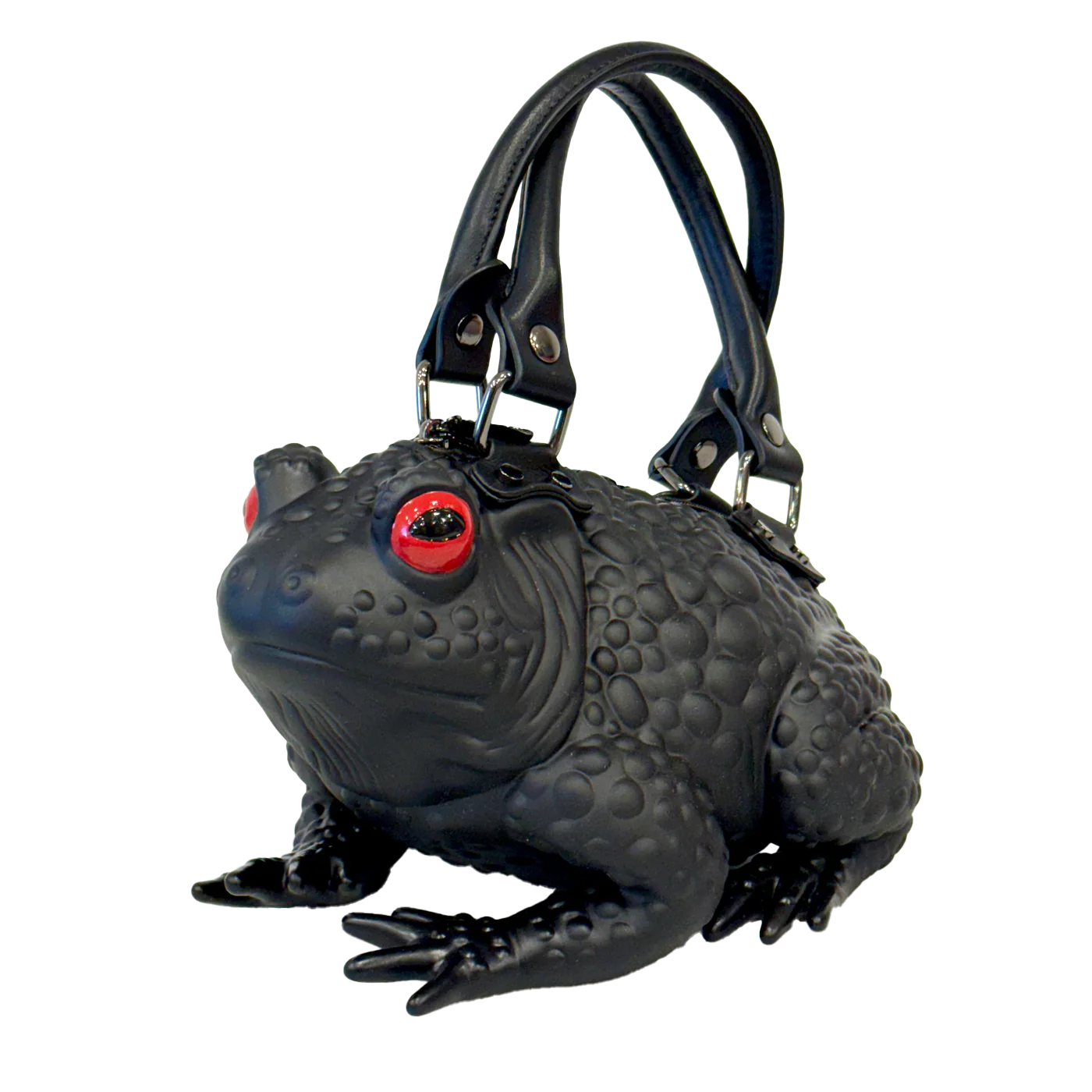 Black Toad Purse Red Eyes