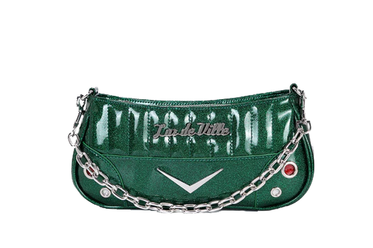 VENUS GREEN SPARKLE HOTROD TINY TOTE