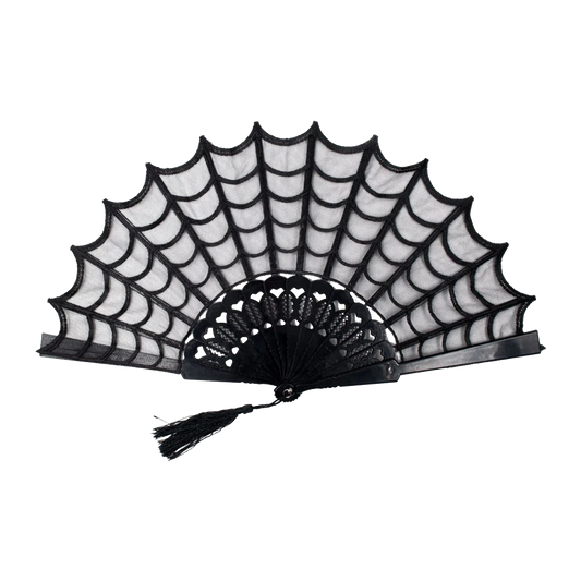 Spiderweb Lace Hand Fan