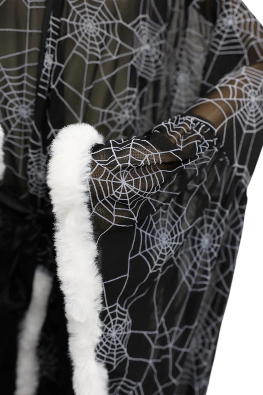 Western Evil Venoma Black Boudoir Feathered Robe | Gothic Glamour & Sheer Luxury Lingerie