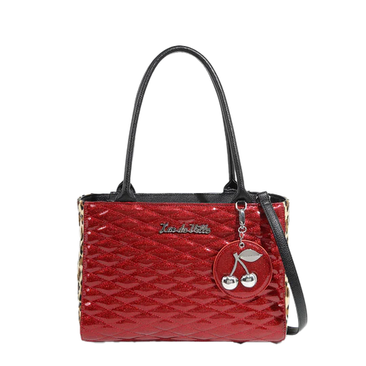 RED RUM SPARKLE CHERRY TOTE