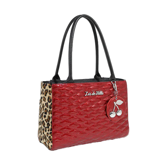 RED RUM SPARKLE CHERRY TOTE
