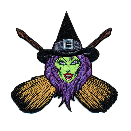 Witch Cross Brooms Patch