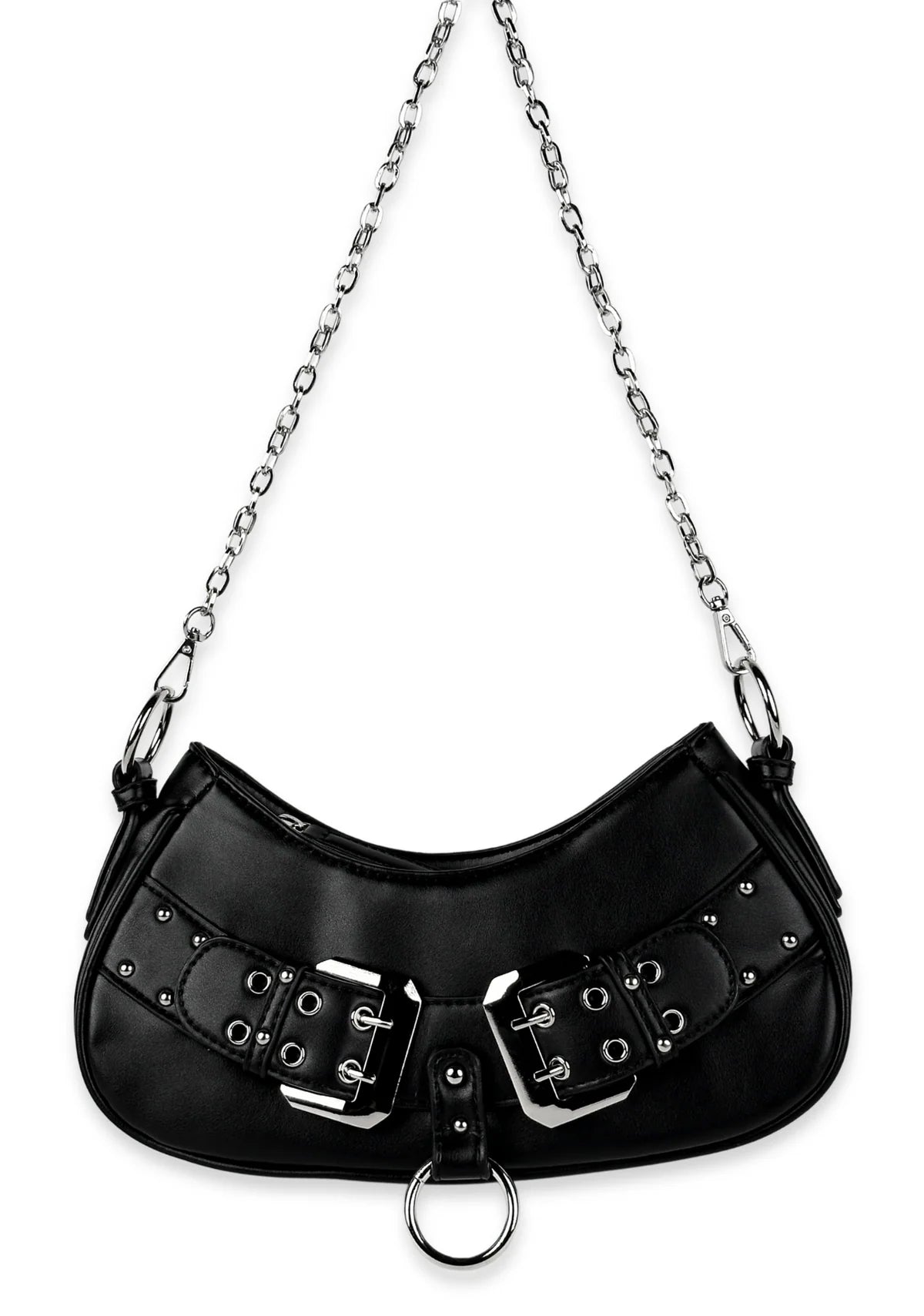 Y2K Convertible Double Belt Shoulder Bag by Wicked Misfit