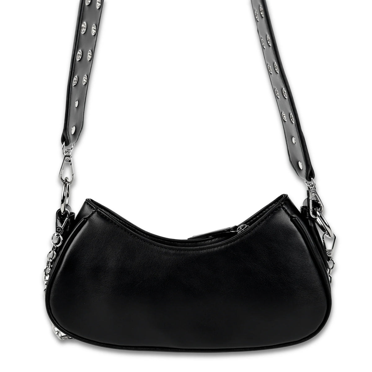 Y2K Convertible Double Belt Shoulder Bag by Wicked Misfit