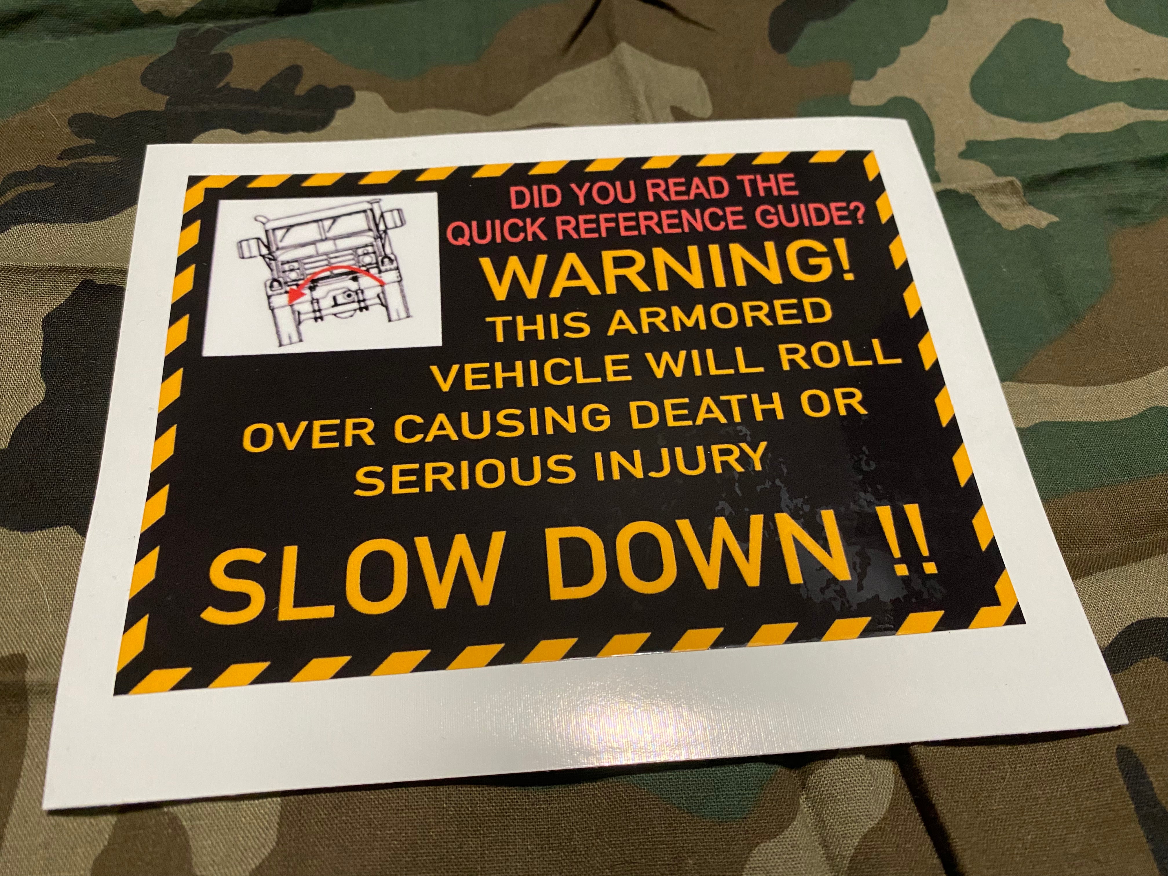 ARMORED VEHICLE ROLLOVER DECAL (5 TON) – Coldwar Industries