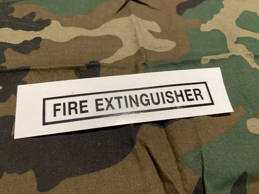 FIRE EXTINGUISHER DECAL