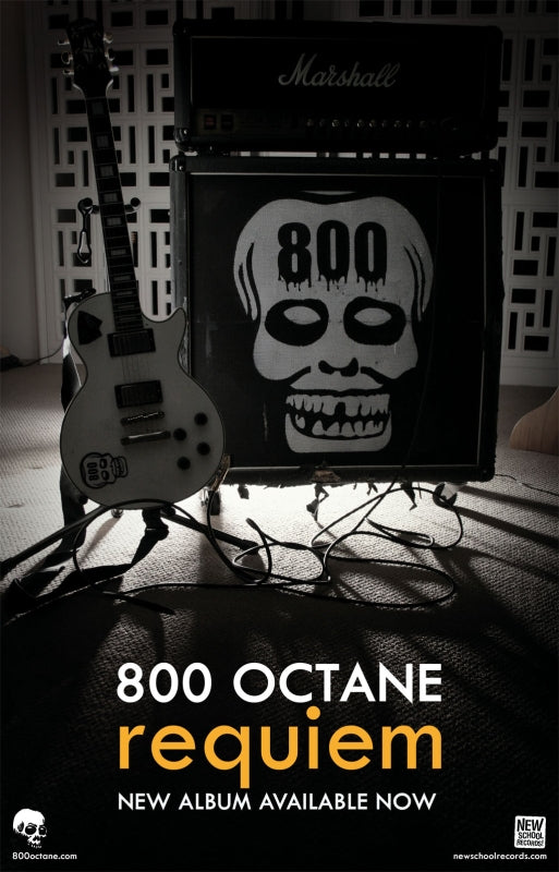 800 OCTANE PROMOTIONAL POSTER FOR REQUIEM ALBUM